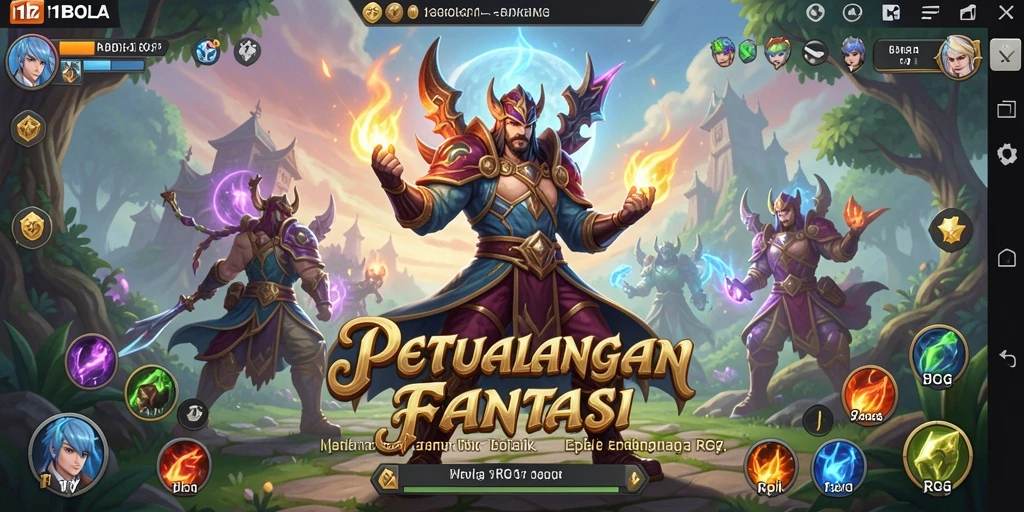 Tampilan gameplay RPG yang menegangkan di 11BOLA.