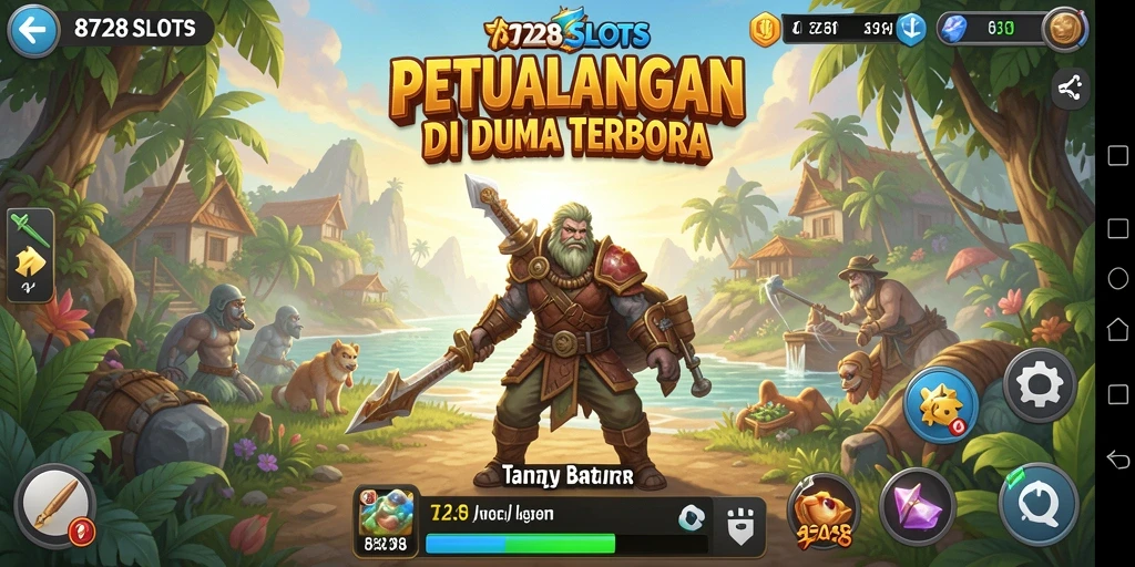 Screenshot gameplay 8728SLOTS yang menggambarkan eksplorasi dunia terbuka.