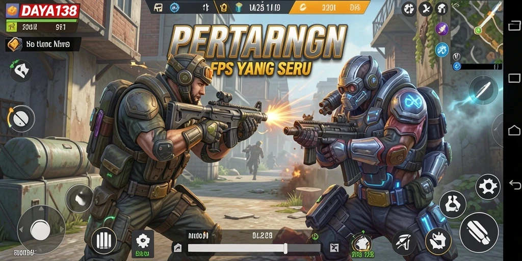 Tangkapan layar gameplay seru DAYA138 dalam aksi FPS.