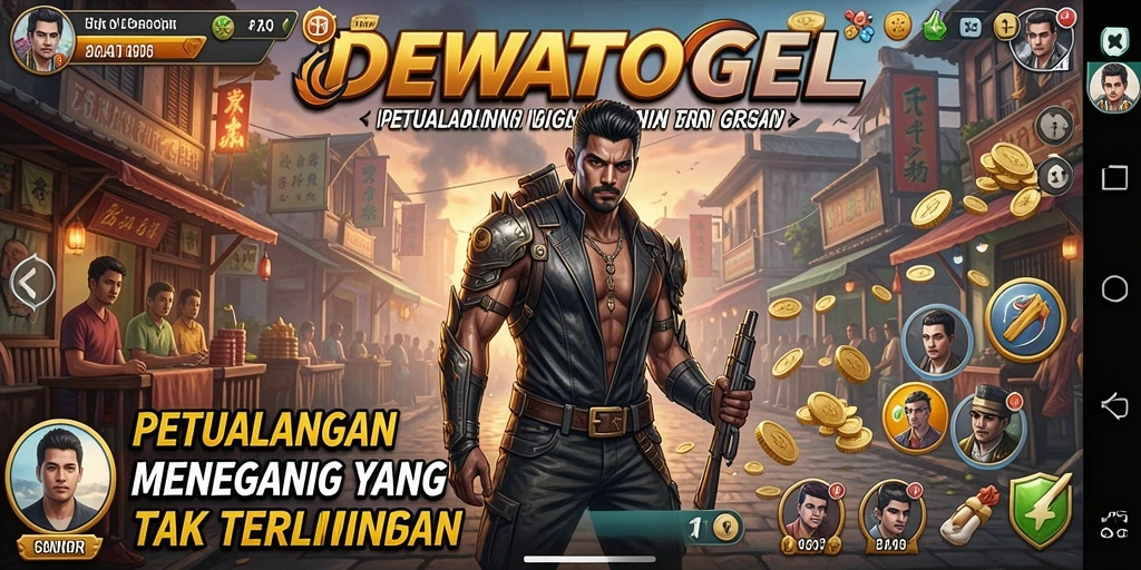 Gameplay DEWATOGEL yang penuh aksi dan strategi dalam petualangan.