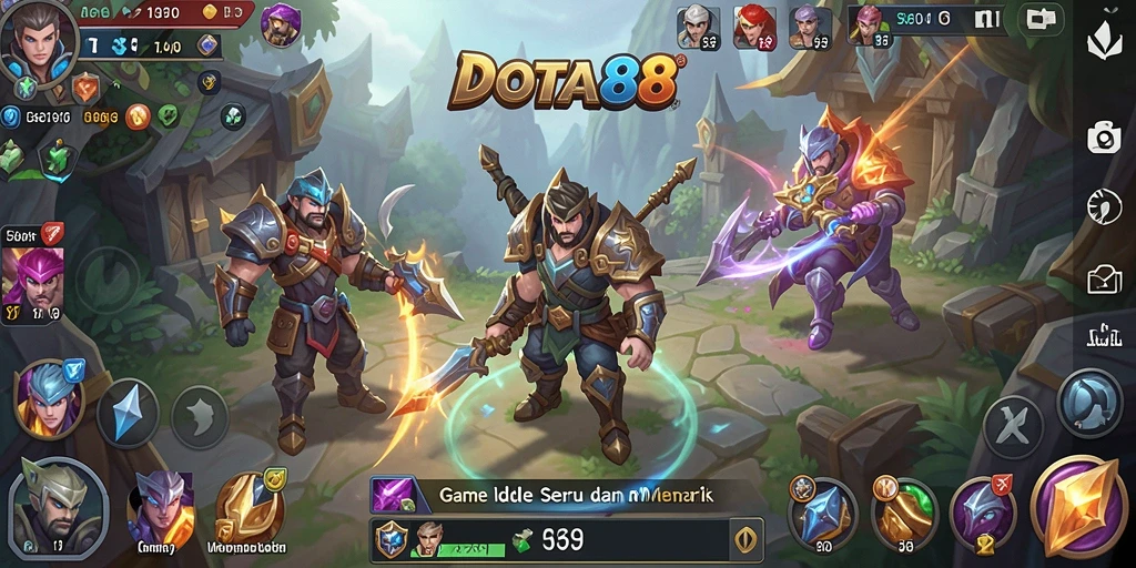 Tampilan gameplay <strong>DOTA88</strong> yang menampilkan elemen Idle yang menarik.