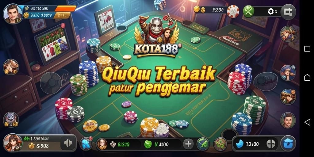 Screenshot gameplay KOTA188 yang menampilkan permainan QiuQiu yang seru.