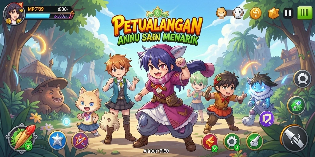 Tangkapan layar menampilkan aksi seru dalam gameplay Anime di MVP789.