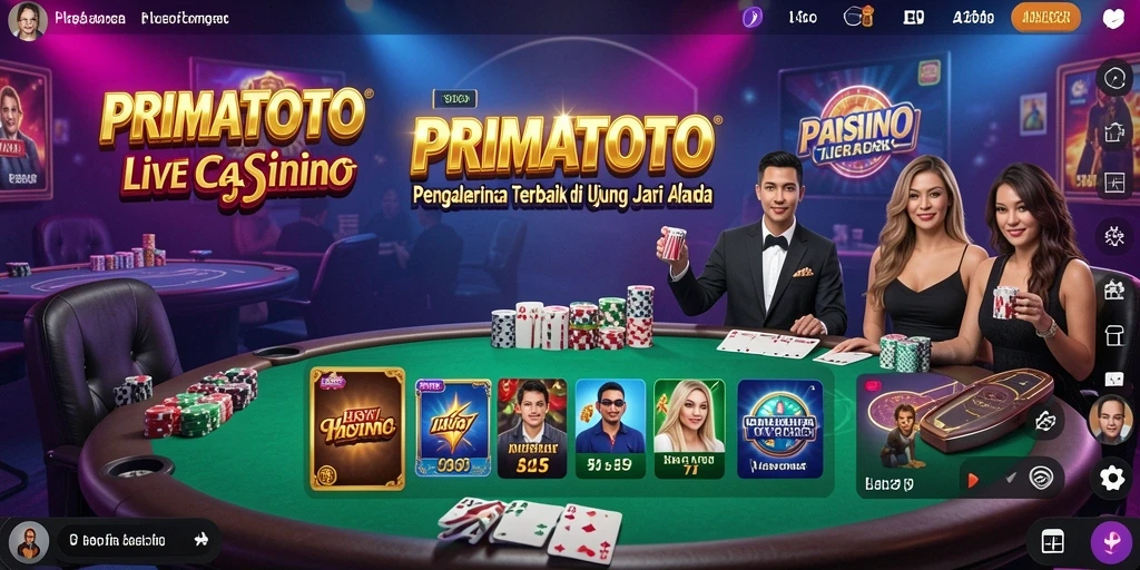 Tampilan gameplay Live Casino yang mendebarkan dan interaktif.